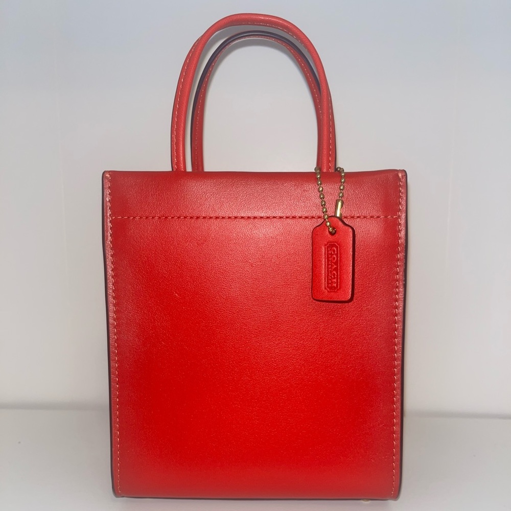 NWOT Coach Mini Cashin Leather mini tote